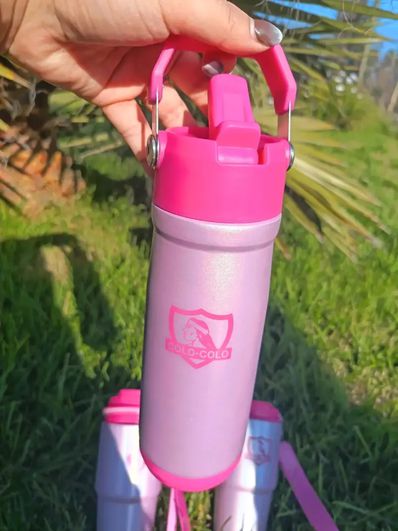 Botella térmica rosa Colo-Colo 650ml - 4
