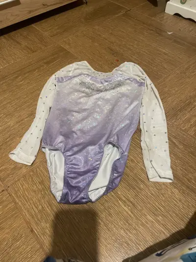 Body de gimnasia infantil lila - miniatura 1