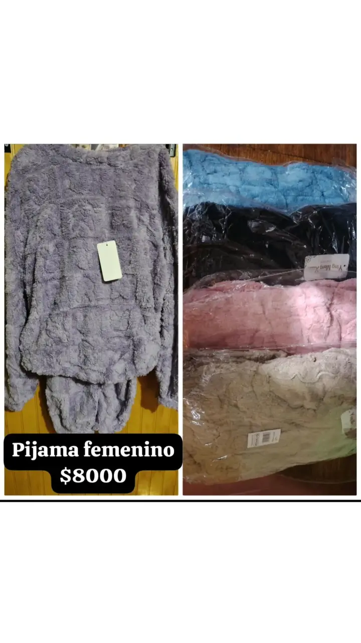 Pijama peludo femenino