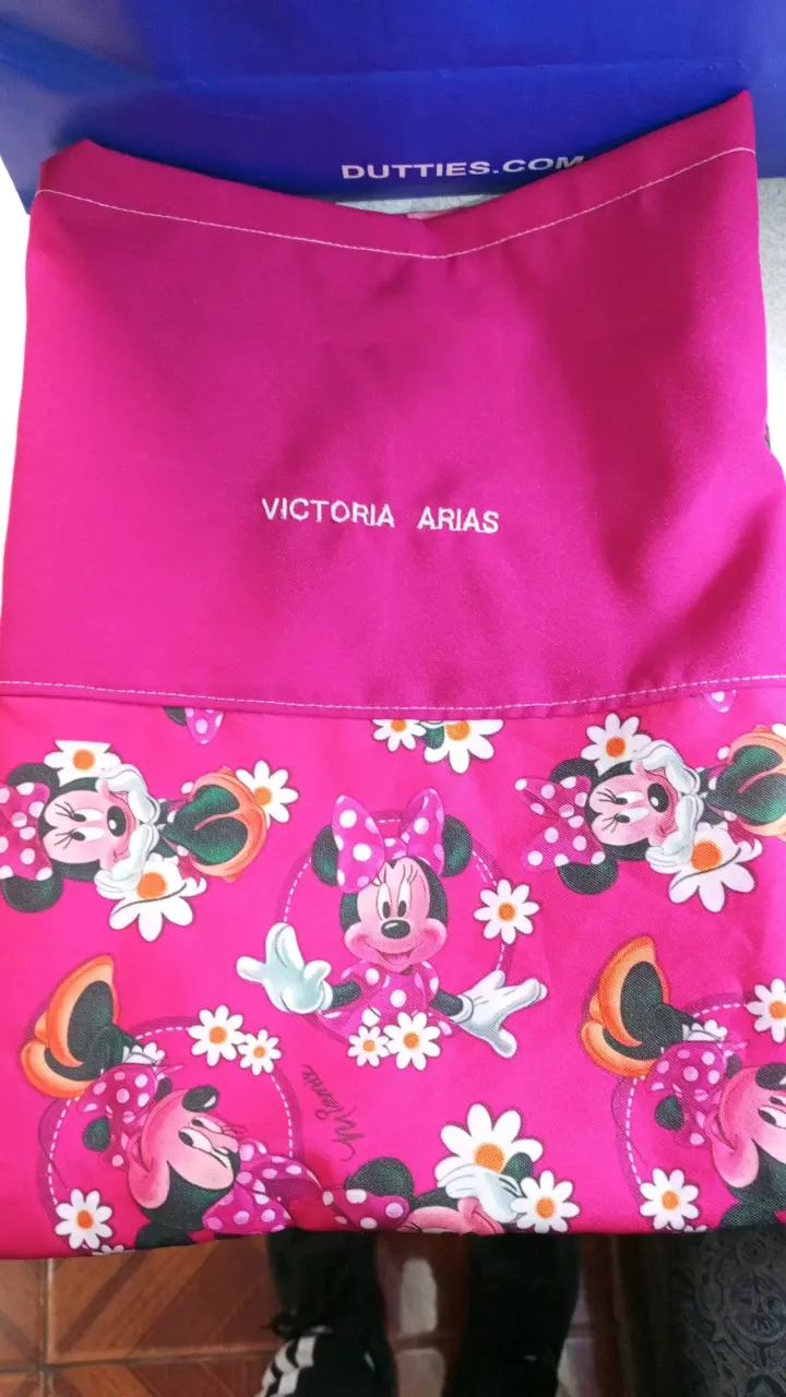 Bolsa de tela párvulos con bordado nombre