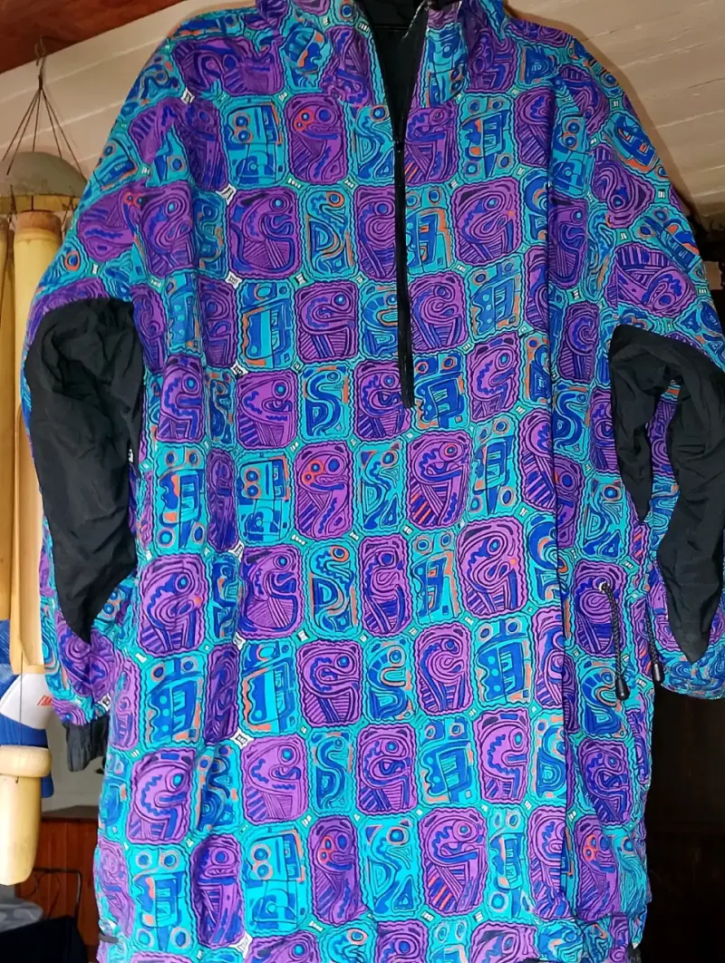 Chaqueta retro colorida reversible. - 1