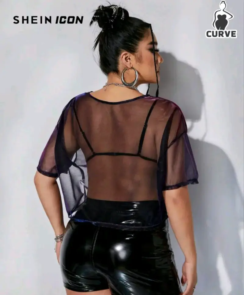Top de malla transparente SheIn - 2