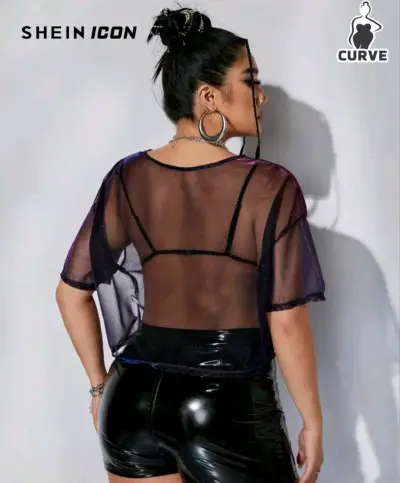 Top de malla transparente SheIn - miniatura 2