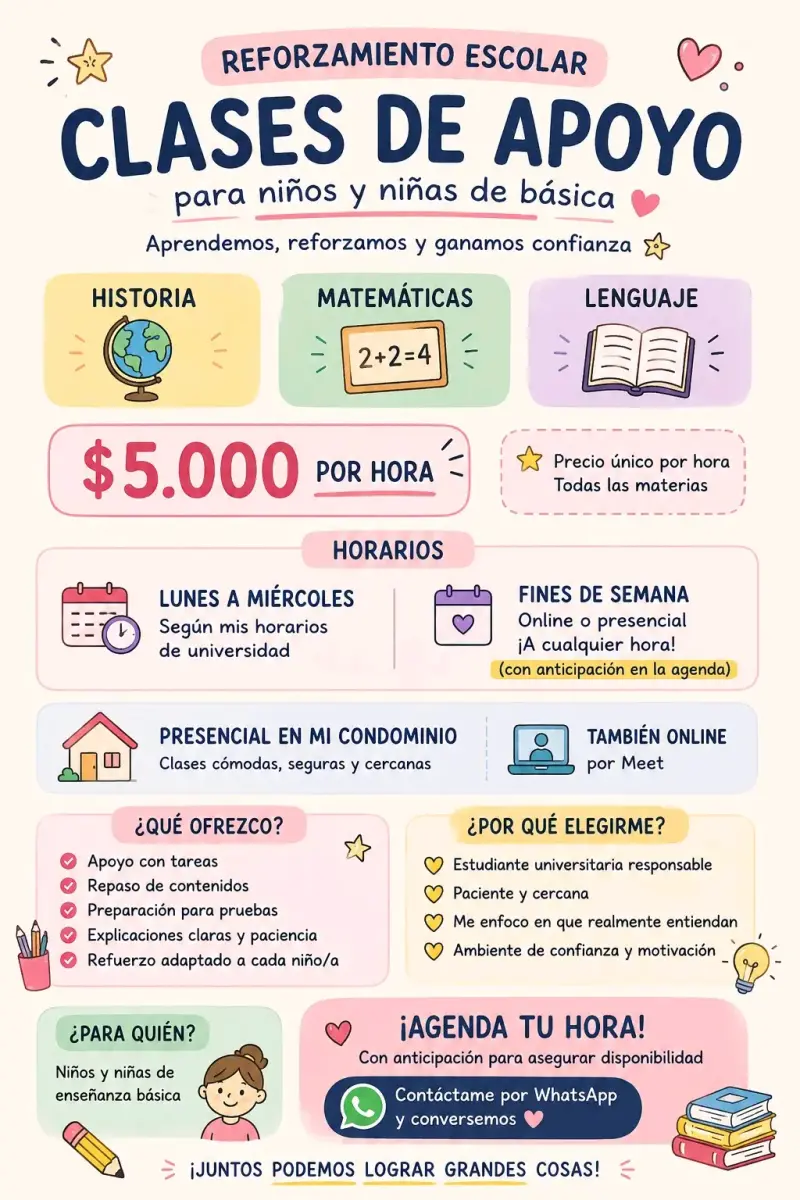 Clases de apoyo escolar