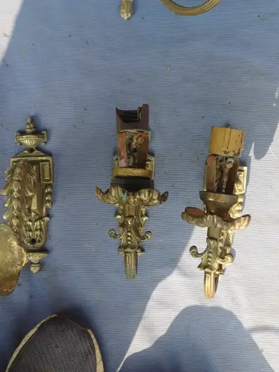 Apliques de pared vintage de bronce - miniatura 2