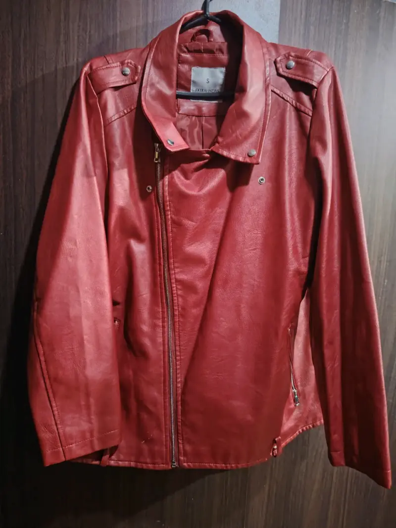 Chaqueta de eco cuero roja - 2