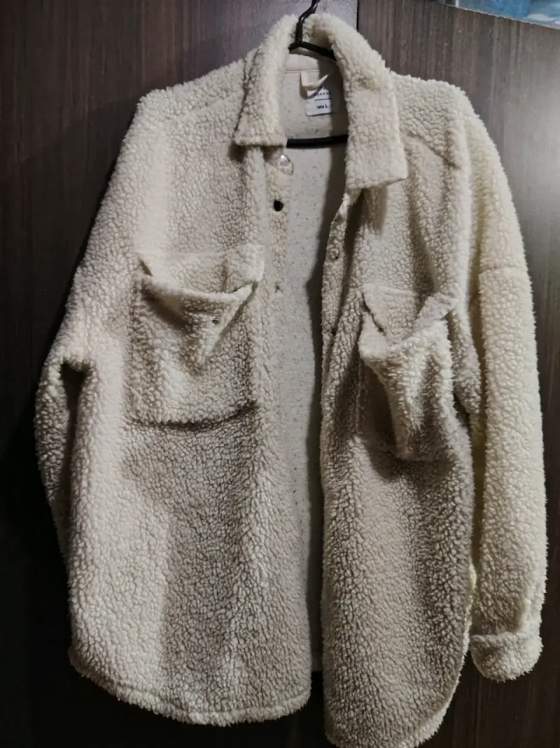 Chaqueta corderito beige unisex - 1