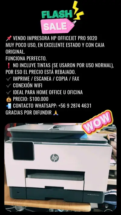 Impresora HP OfficeJet Pro 9020 - miniatura 3
