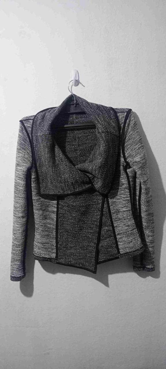 Blazer jaspeado blanco y negro (oficina) - TALLA S - 3