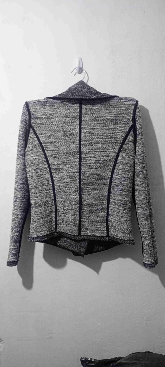 Blazer jaspeado blanco y negro (oficina) - TALLA S - 4