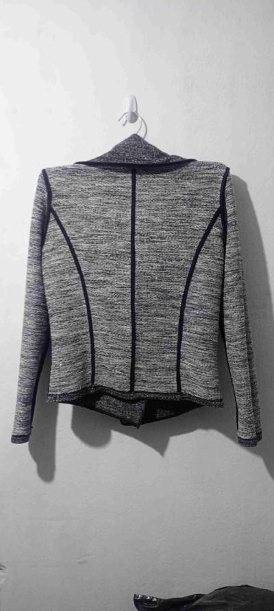 Blazer jaspeado blanco y negro (oficina) - TALLA S - miniatura 4