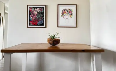 Mesa de comedor madera y sillas - miniatura 6