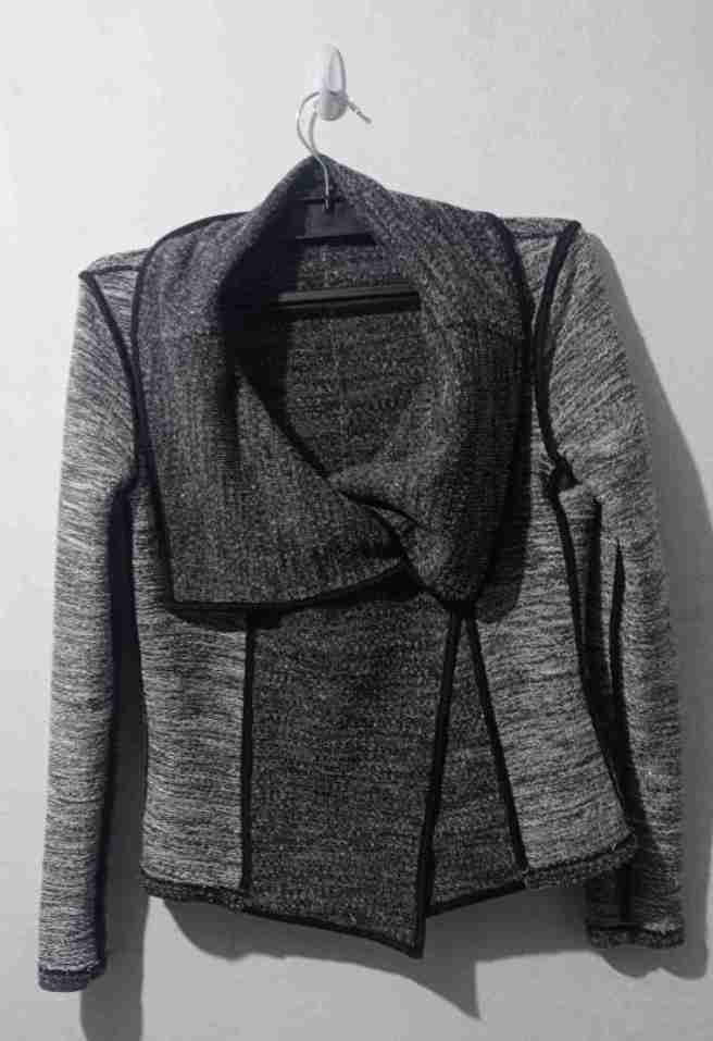 S - Blazer jaspeado blanco y negro (oficina) - 3