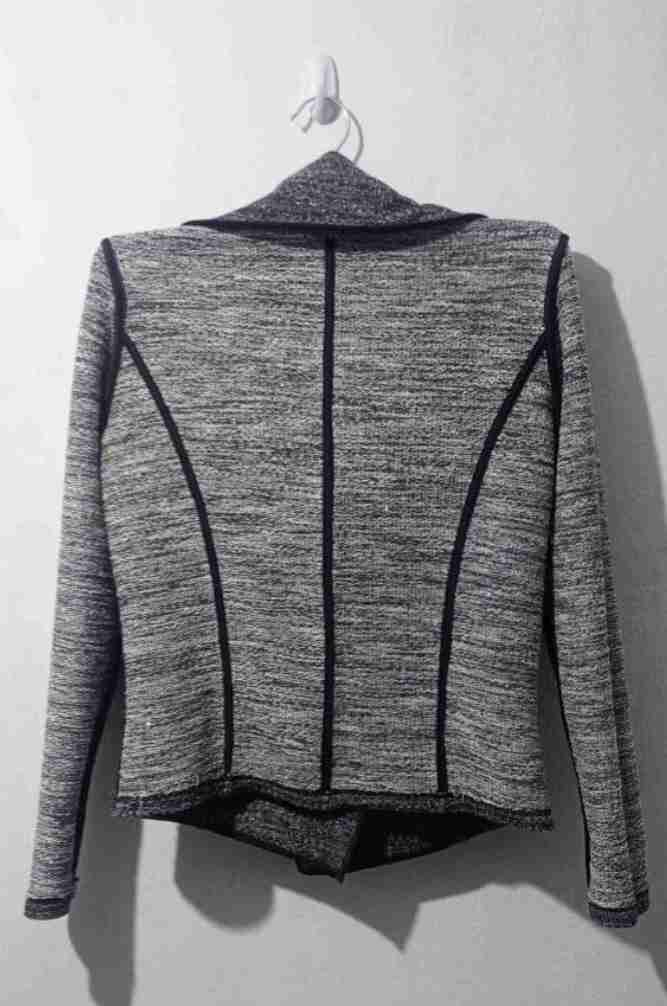 S - Blazer jaspeado blanco y negro (oficina) - 4
