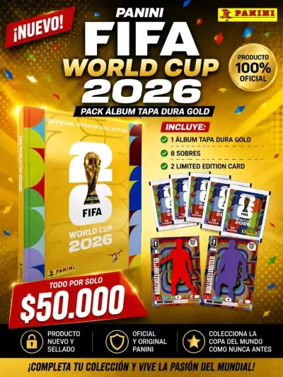 Panini Álbum Tapa Dura Gold Mundial FIFA 2026 - miniatura 1