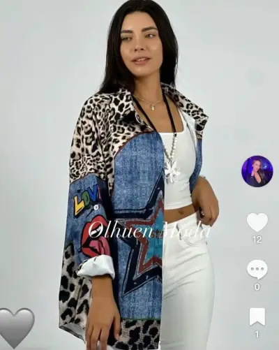 Chaqueta azul acolchada para mujer - miniatura 4