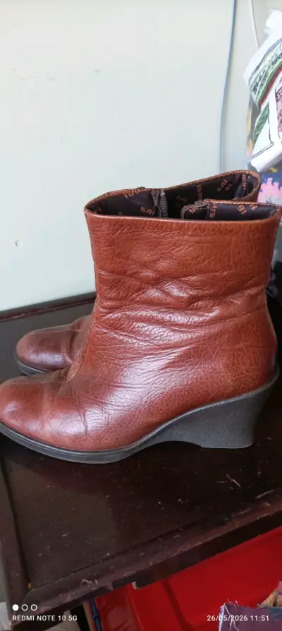 Botines de cuero marrón - miniatura 2