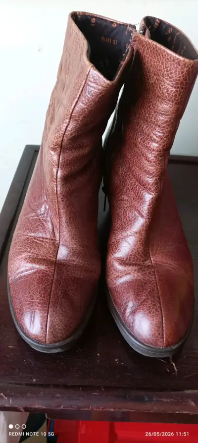Botines de cuero marrón - miniatura 4