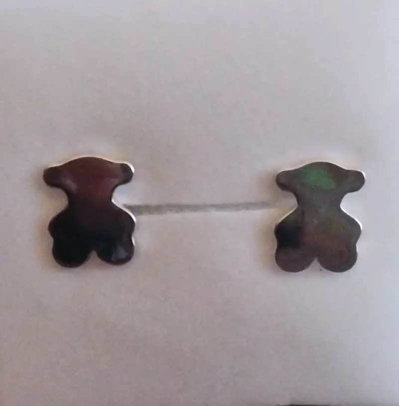 Aros osito de plata 925 - 1