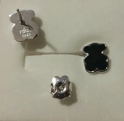 Aros Osito Plata - miniatura 1