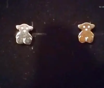 Aros de osito plateados, plata 925 - miniatura 1
