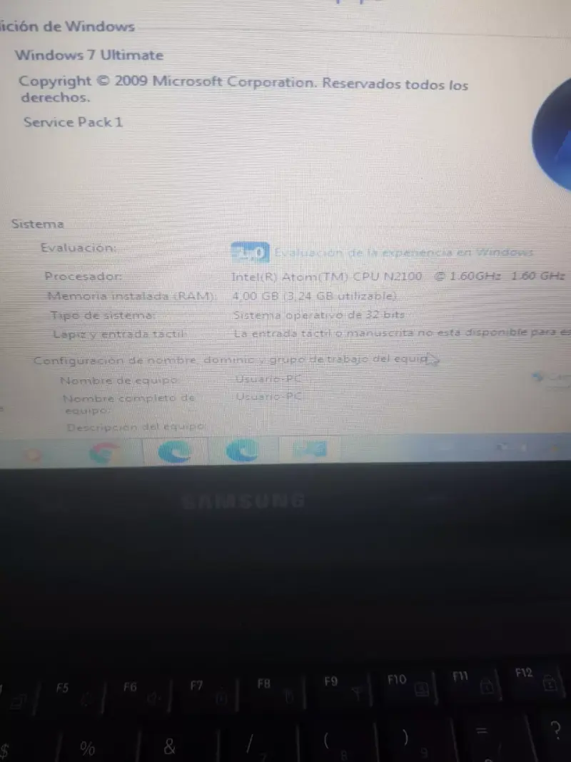 Netbook Samsung Windows 7 - 2