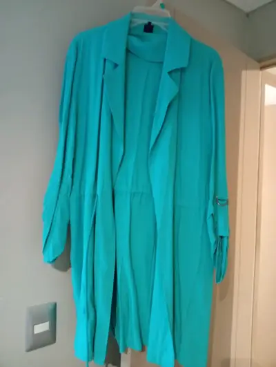 Cárdigan turquesa mujer - miniatura 1