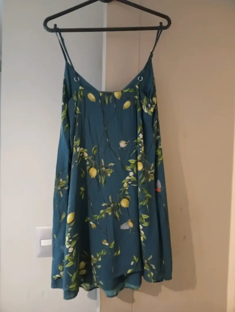 Vestido azul con limones - 2