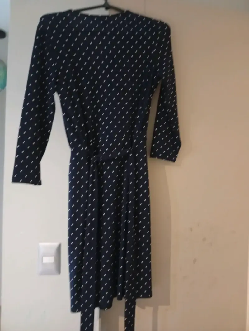 Vestido azul con puntos blancos - 2