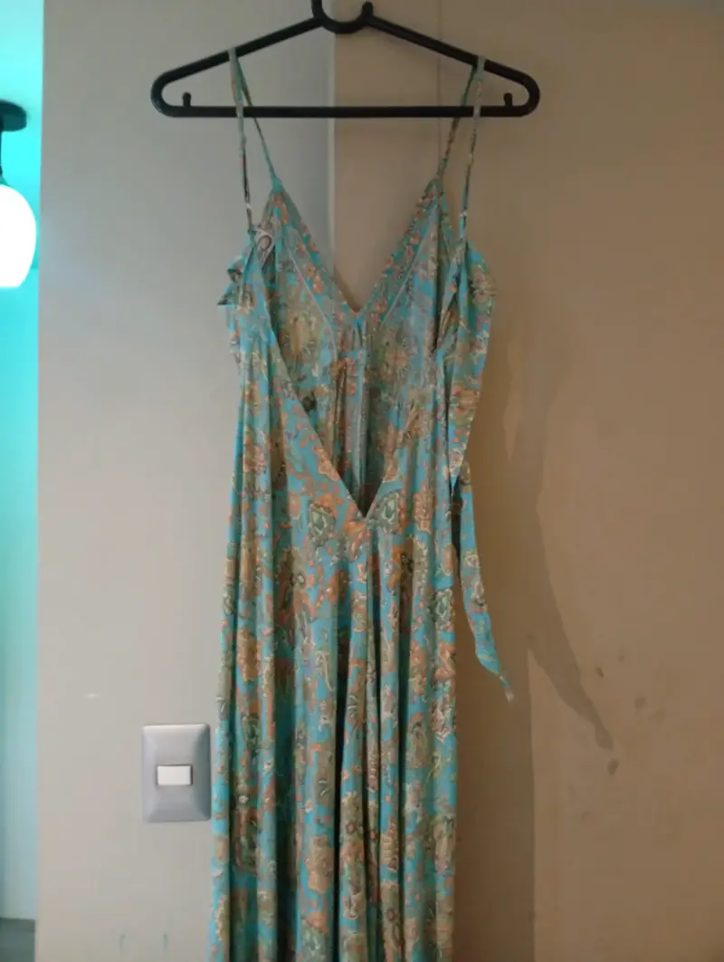 Vestido largo estampado azul - 2