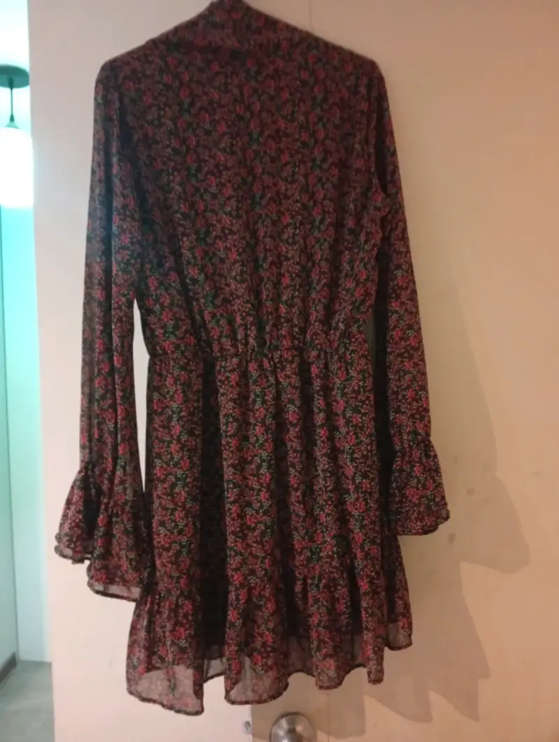 Vestido floral manga larga - 2