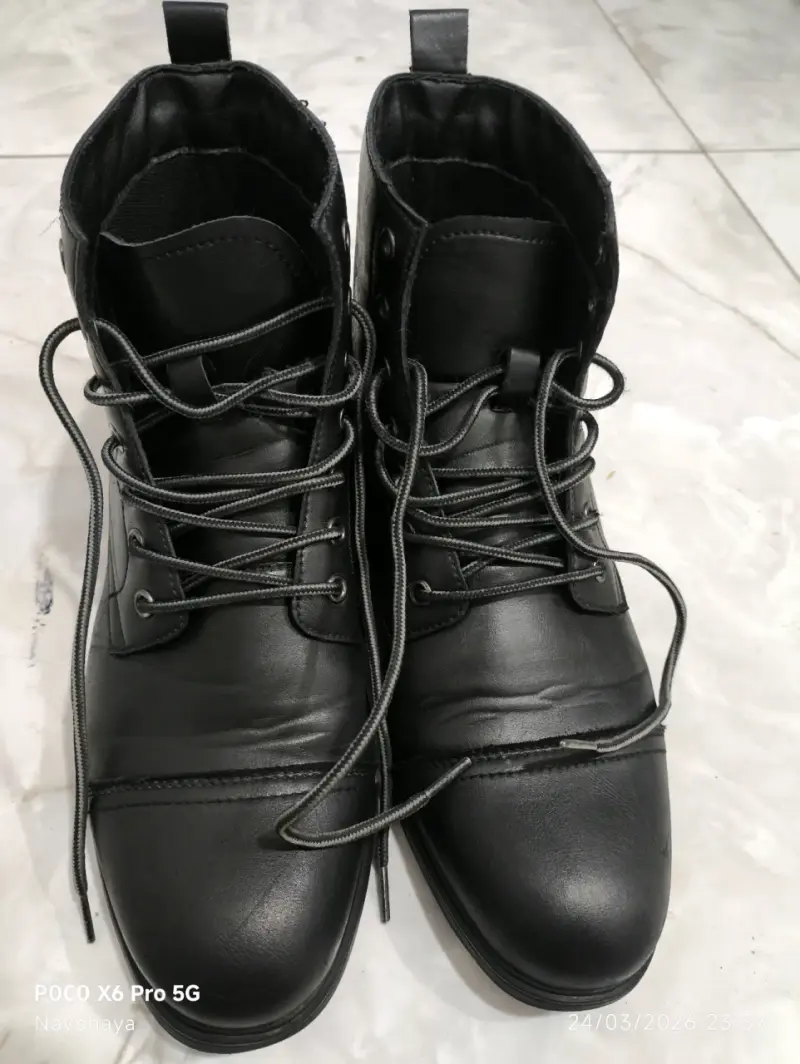Botas negras de cuero talla 42 - 1