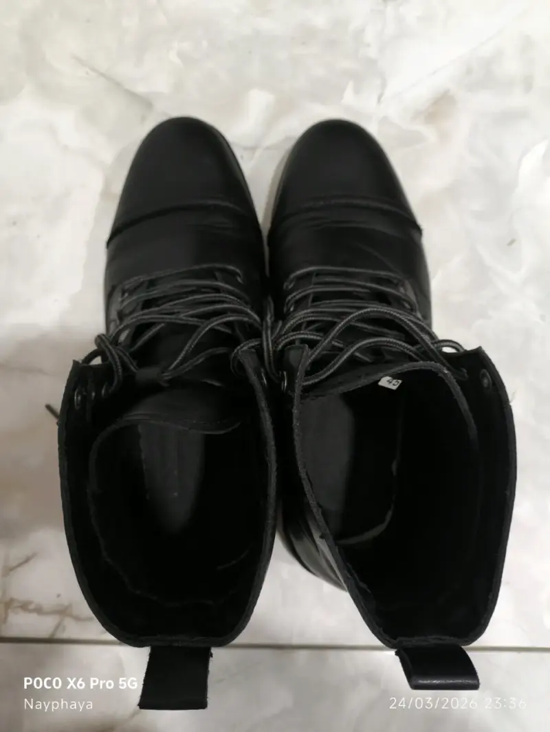 Botas negras de cuero talla 42 - 3