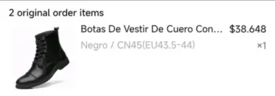Botas negras de cuero talla 42 - miniatura 5