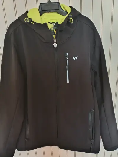 Chaqueta deportiva negra con capucha - miniatura 1