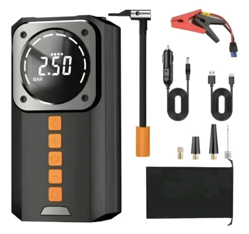 Partidor + Inflador de autos. Luz y power bank