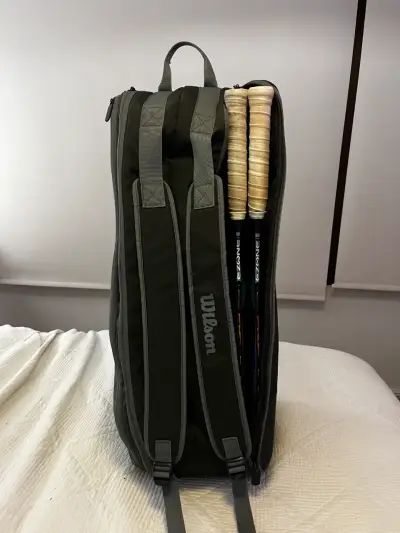 Bolso Tenis Wilson Tour 6 raquetas gris - miniatura 3