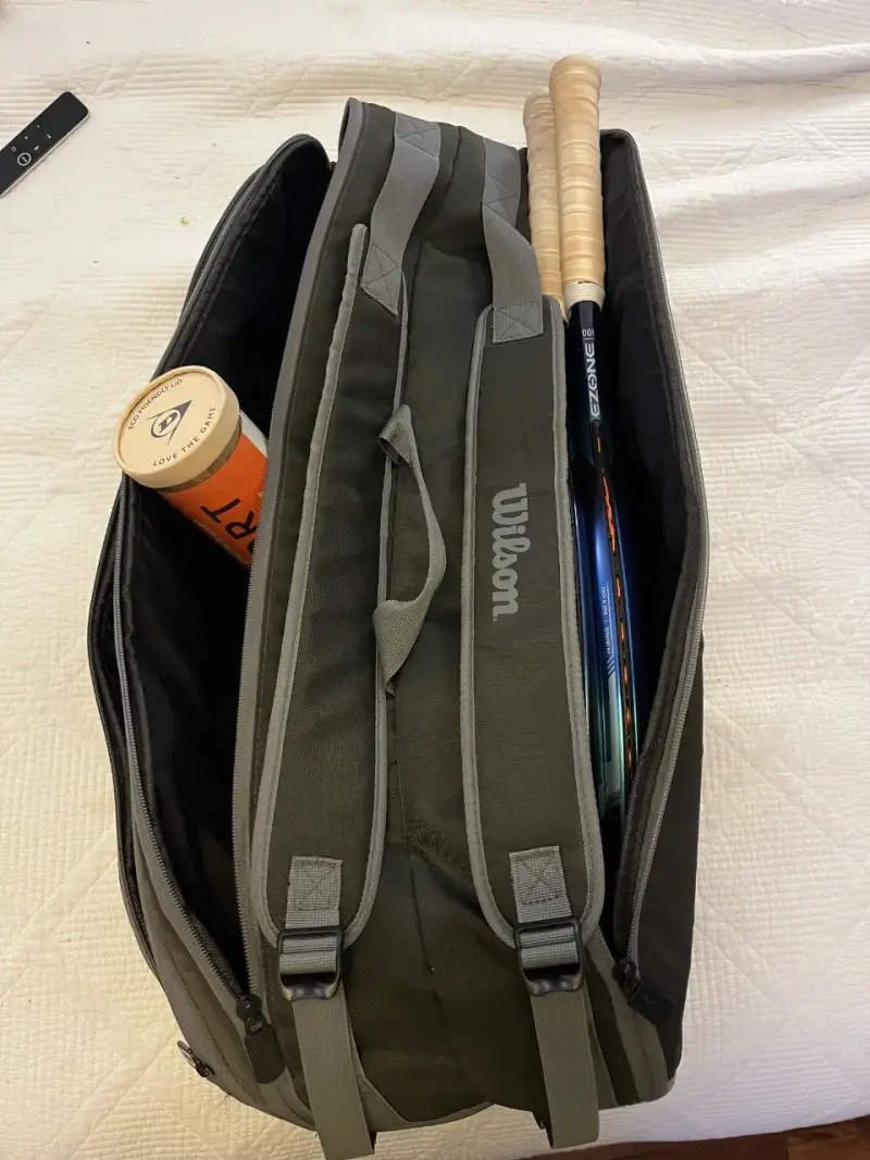 Bolso Tenis Wilson Tour 6 raquetas gris - 4