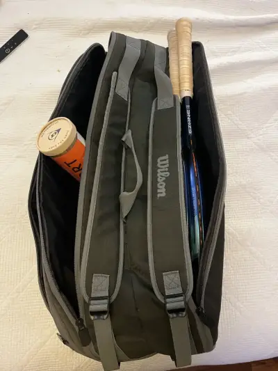 Bolso Tenis Wilson Tour 6 raquetas gris - miniatura 4