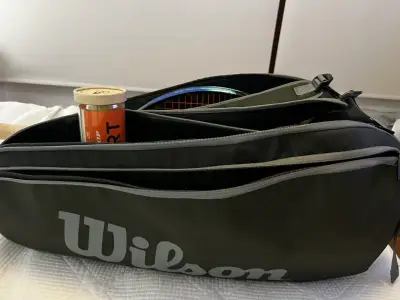 Bolso Tenis Wilson Tour 6 raquetas gris - miniatura 5