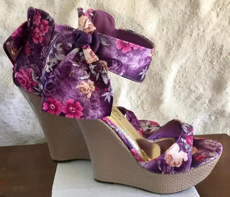 Sandalias con plataforma florales - 2