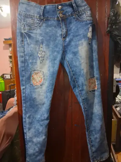 Jeans azul para mujer - miniatura 3