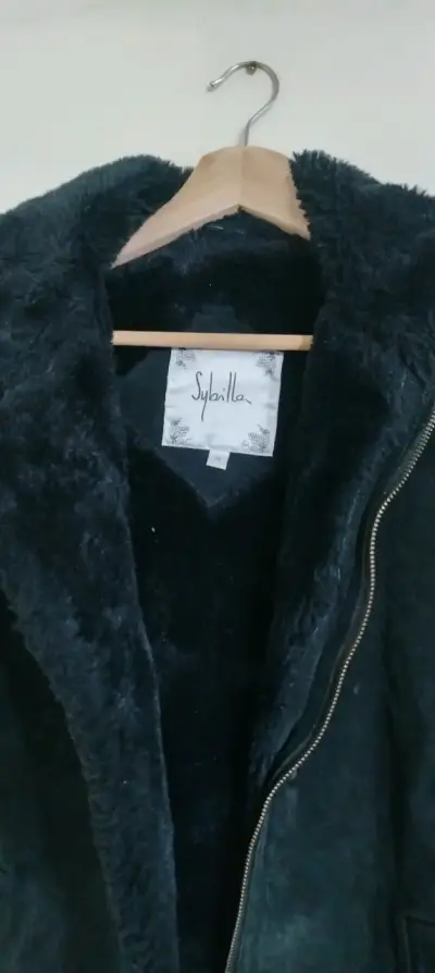 Chaqueta de gamuza negra Sybilla - miniatura 1