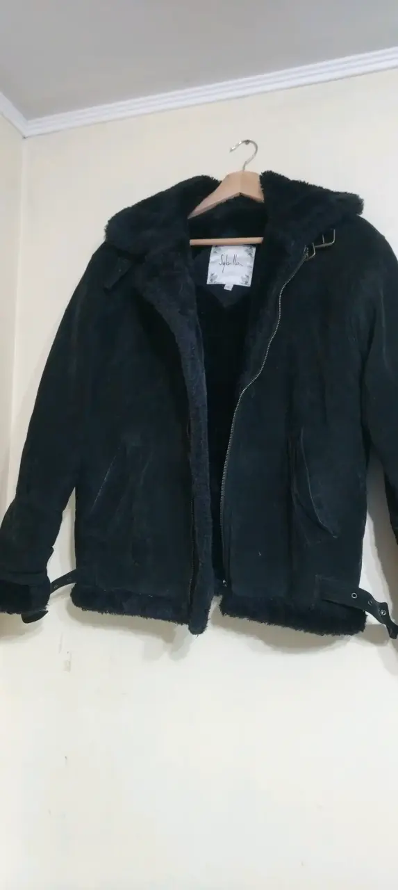 Chaqueta de gamuza negra Sybilla - 2