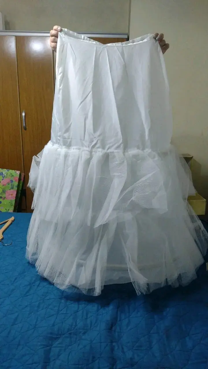 Vestido de Novia con encaje blanco superior - 2