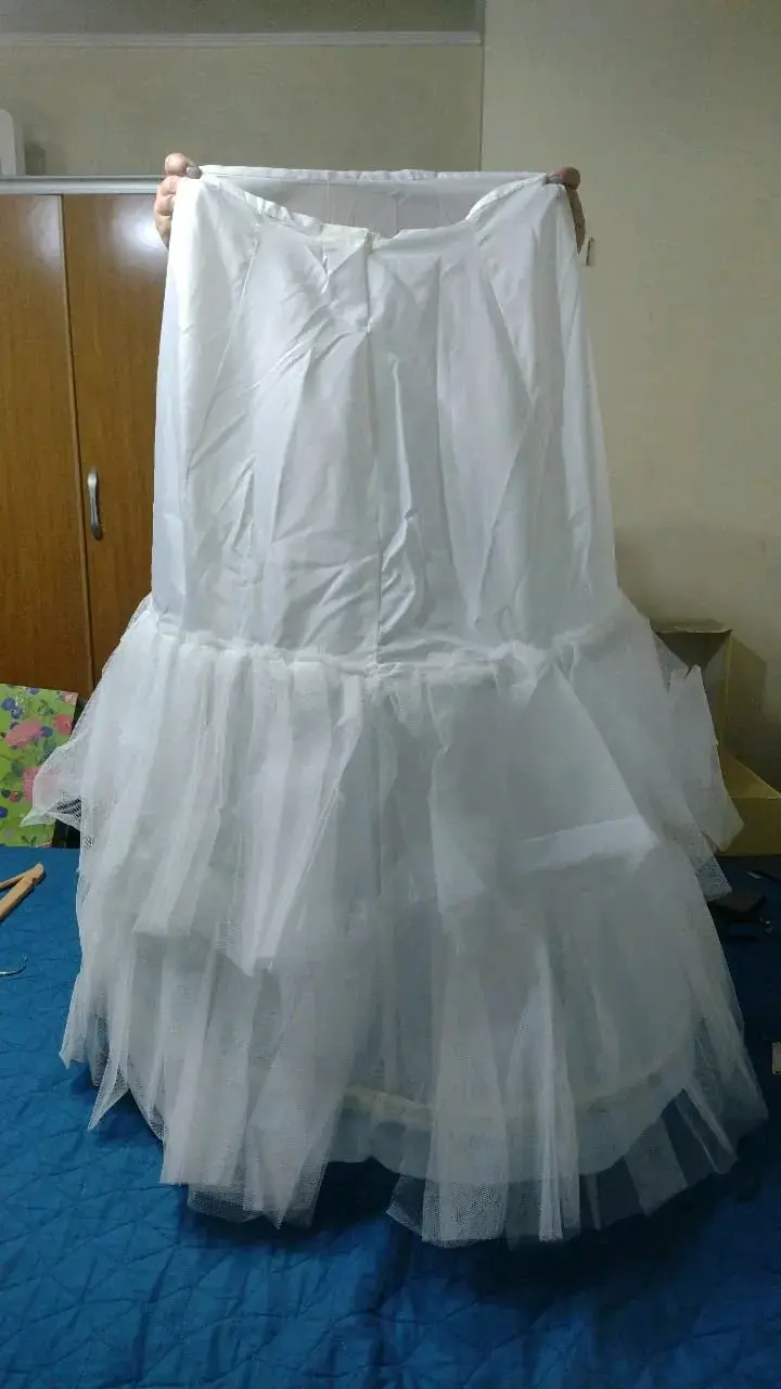 Vestido de Novia con encaje blanco superior - 5
