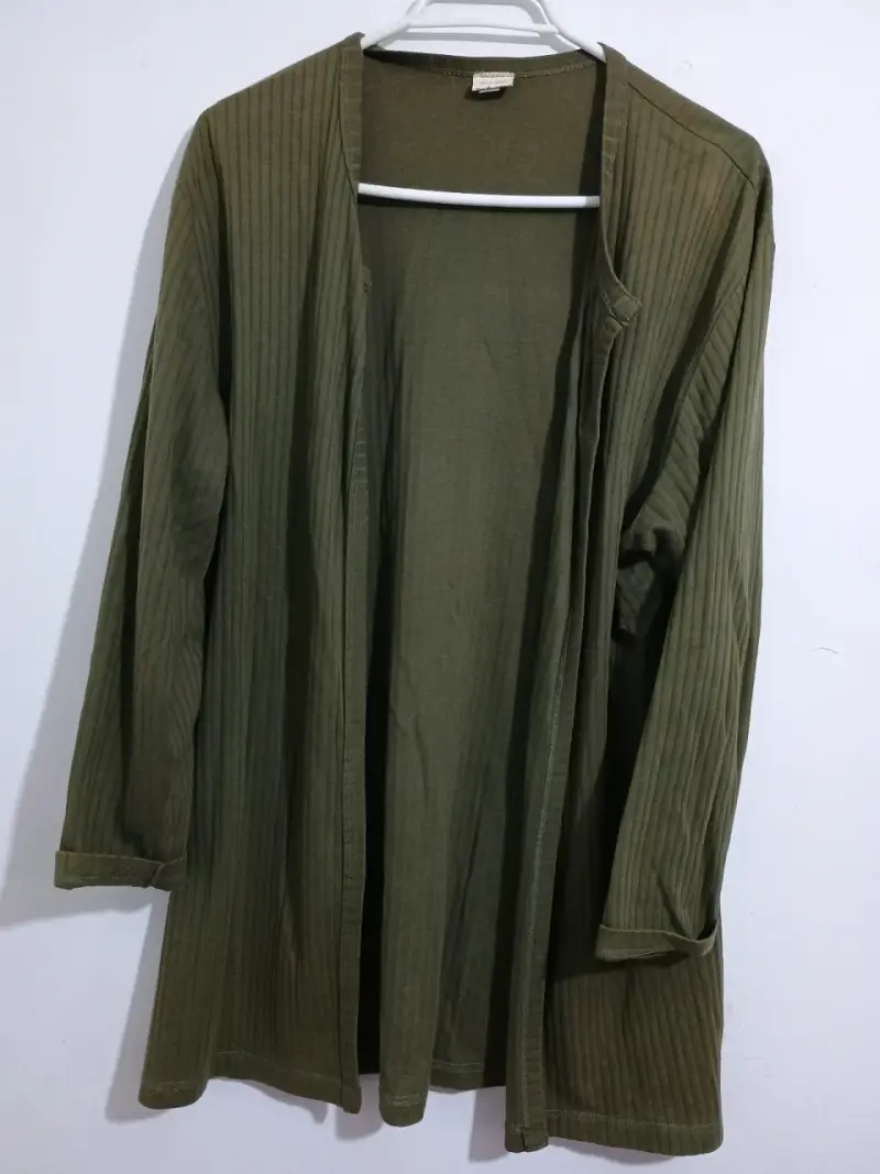 Chaqueta abierta verde