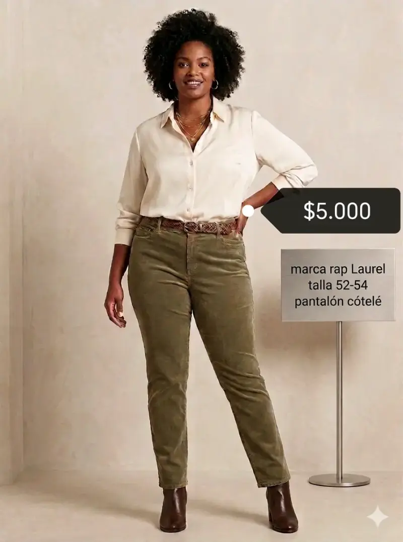 Pantalón Laurel cáñamo talle 52-54