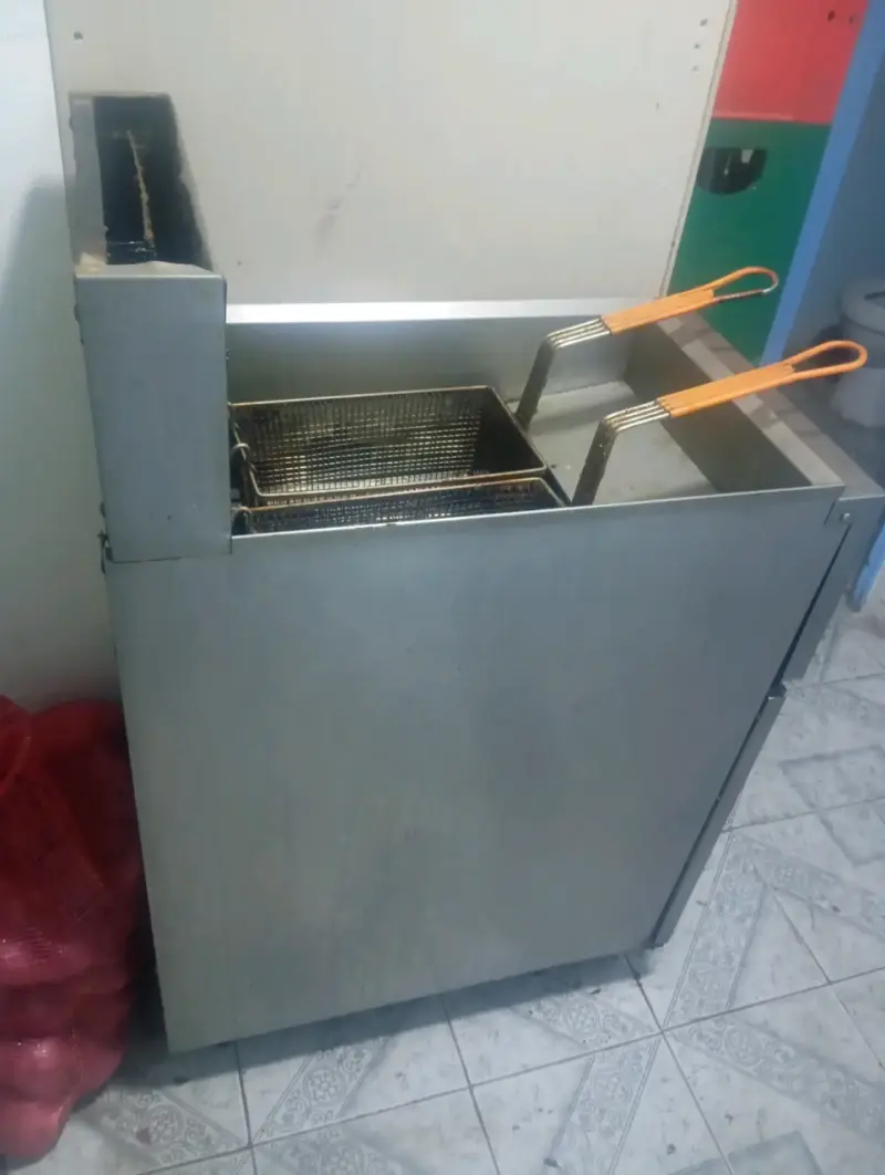 Freidora industrial metálica