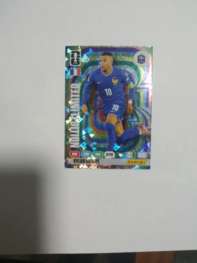Tarjeta Panini Kylian Mbappé Edición Limitada